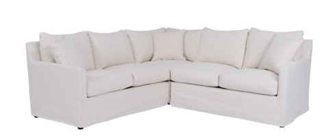 Admiral Slipcovered Sectional 2X2 - Ghandi Parchment