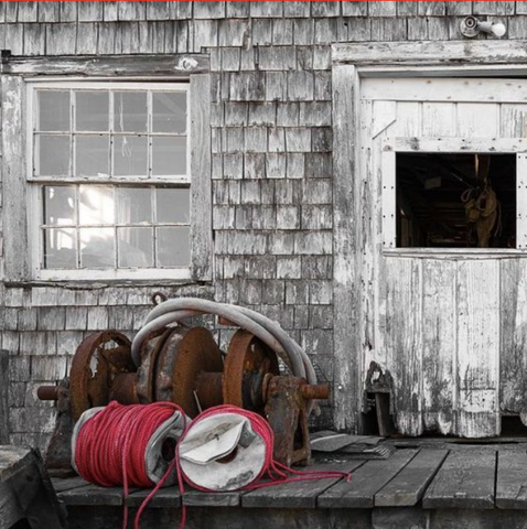 Menemsha Fishing Shack (10x10), by Local artist Larry Glick