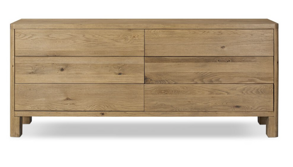BEECH 6 DRAWER DRESSER