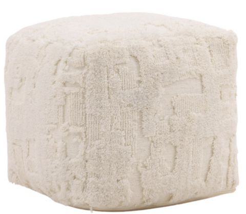 WEST TISBURY IVORY POUF