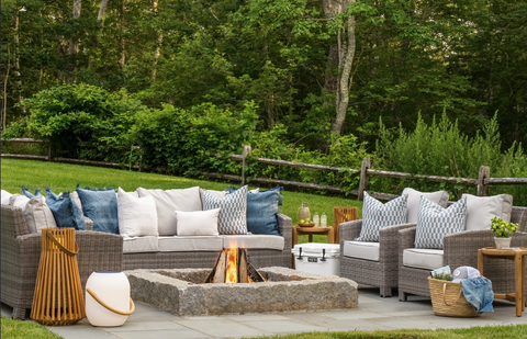 Lagoon Wicker Outdoor Set - Sofa, Loveseat & Two Chairs