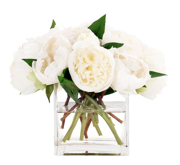 PEONY IN GLASS VASE