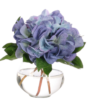 LAVENDER FAUX HYDRANGEA WATERGARDEN VASE