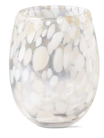 WHITE STEMLESS WINE GLASS