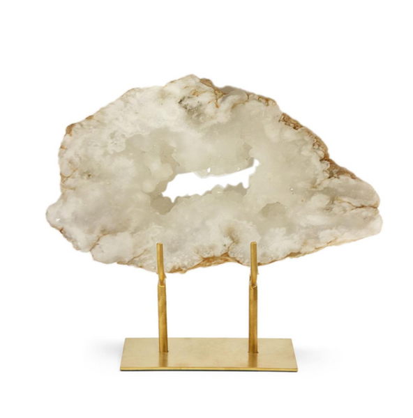 White Quartz Geode Slab