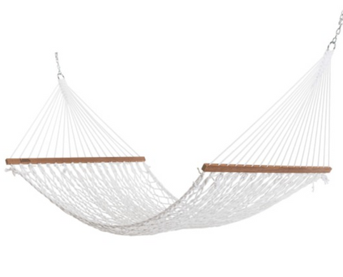 DOUBLE WHITE ROPE HAMMOCK