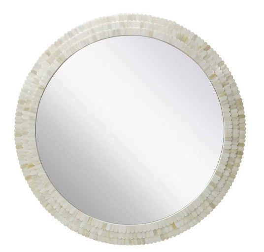 WAVY ROUND BONE MIRROR