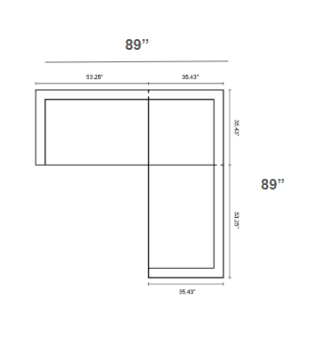 Admiral Slipcovered Sectional 2X2 - Ghandi Parchment