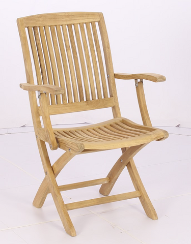 Classic Teak Folding Arm Chair