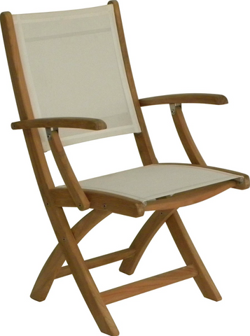 Chappy Folding Dining Arm Chair White