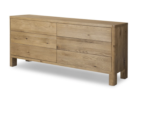 BEECH 6 DRAWER DRESSER