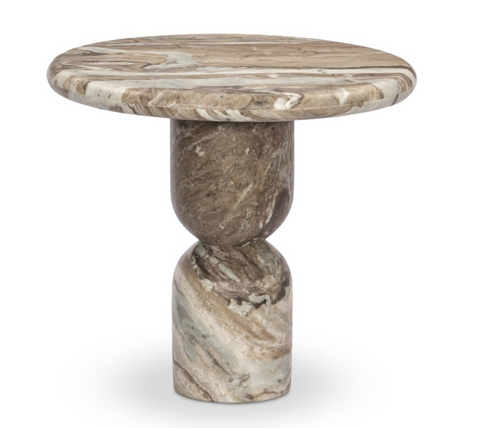 TREASURE MARBLE END TABLE