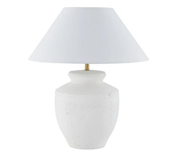 Atlas White Table Lamp