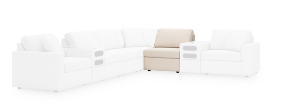 INLET OYSTER MODULAR ARMLESS CHAIR