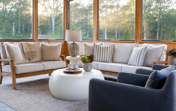 Outdoor Lounge Set: Vineyard Teak Sette & Sofa