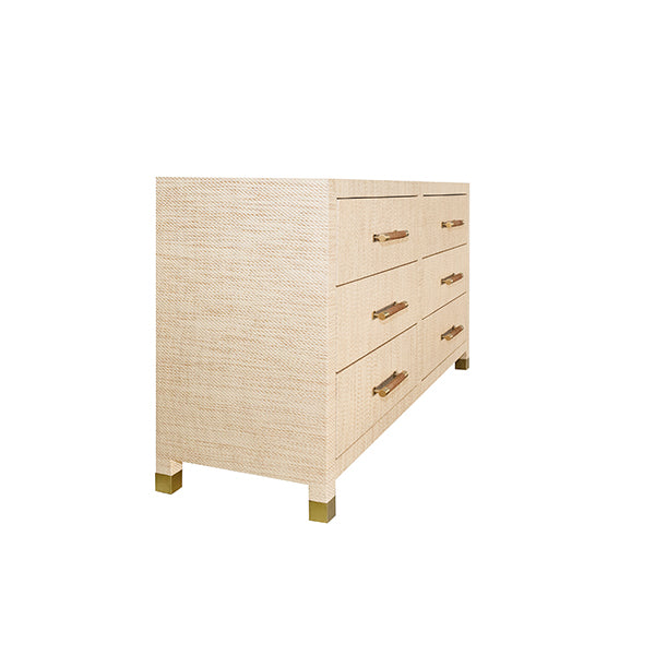Lamberts Natural 6-Drawer Low Dresser