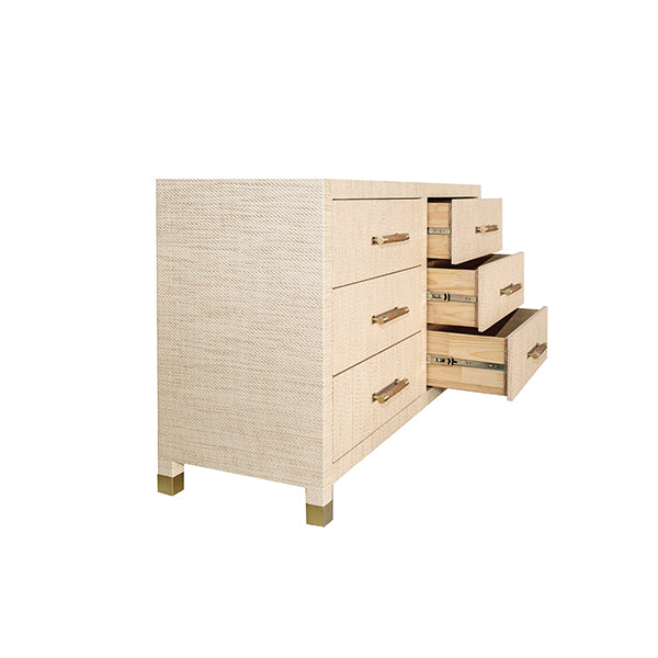 Lamberts Natural 6-Drawer Low Dresser