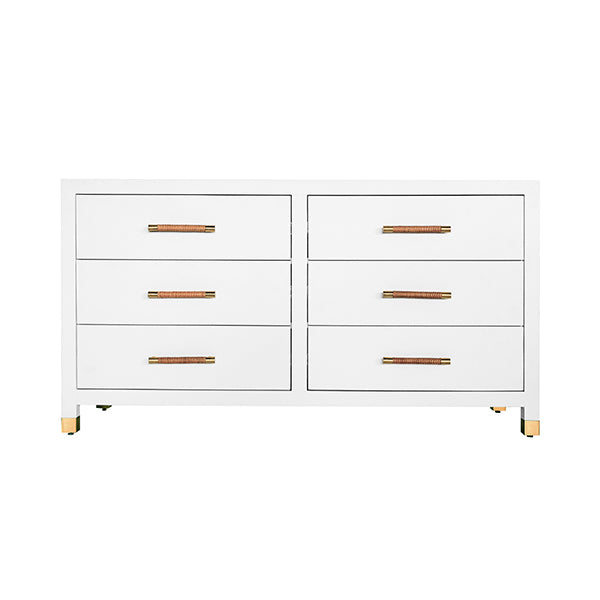 Lamberts White 6-Drawer Low Dresser Lamberts White 6-Drawer Low Dresser