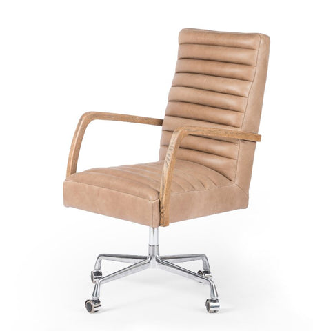 Whelk Leather Desk Chair