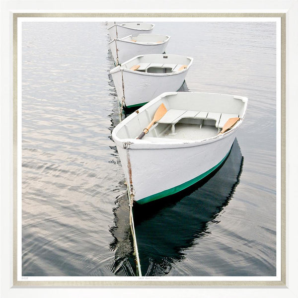White Boats in a Row Photo