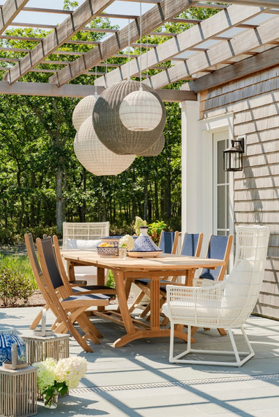 Vineyard Teak Oval Double Extension Table Large