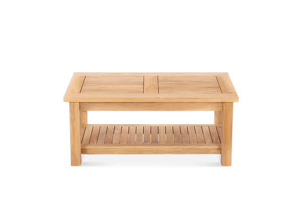 Rectangular Teak Coffee Table With Shelf