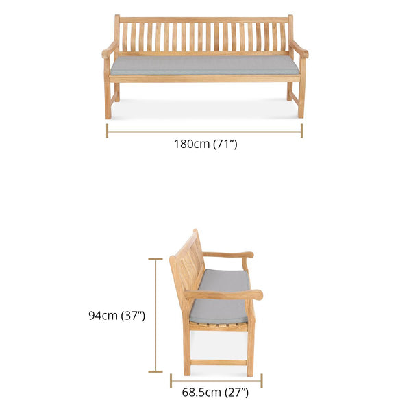 6' Teak Garden Bench