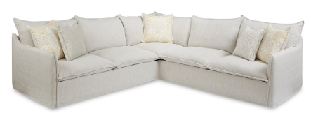Rosa Slipcovered 3-Piece Sectional