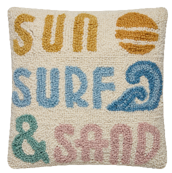 Sun, Surf & Sand Hook Pillow