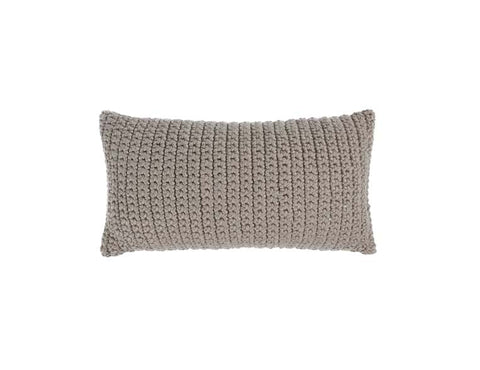 Knitted Natural Indoor/Outdoor Lumbar Pillow
