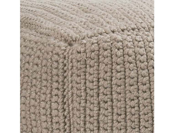 Knitted Natural Indoor/Outdoor Pouf