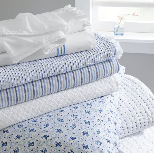 Santo Blue Stripe Full/Queen Coverlet