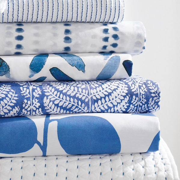 Santo Blue Stripe Full/Queen Coverlet