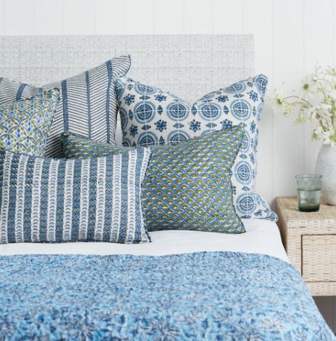 Amerli Azure Linen Pillow
