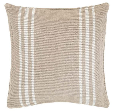 Cape Stripe Platinum/White Indoor/Outdoor Pillow