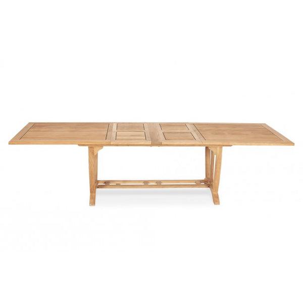 Vineyard Teak Rectangular Double Extension Dining Table Large