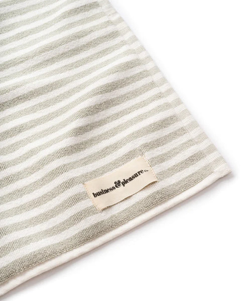 Sage Stripe Bath Mat