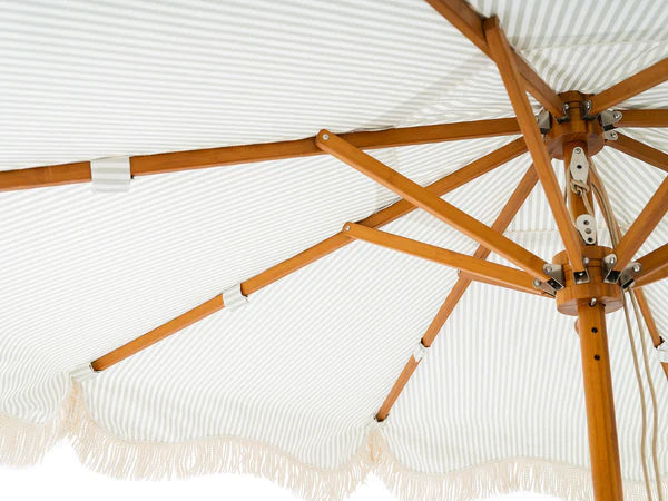 Market Beach Umbrella - Sage Stripe