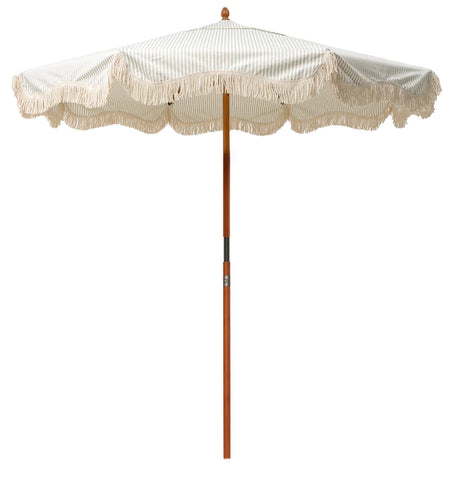 Market Beach Umbrella - Sage Stripe