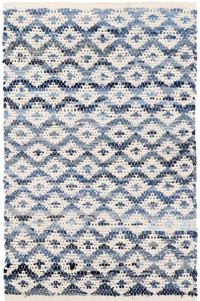 Denim Rag Diamond Rug