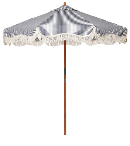 Market Beach Umbrella - Navy Stripe