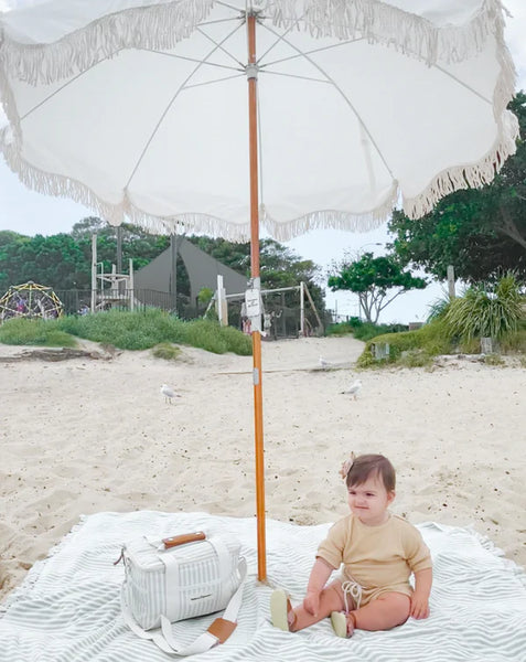 Beach Blanket Sage Stripe