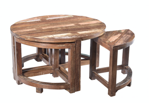 Primrose Path Coffee Table and Stools