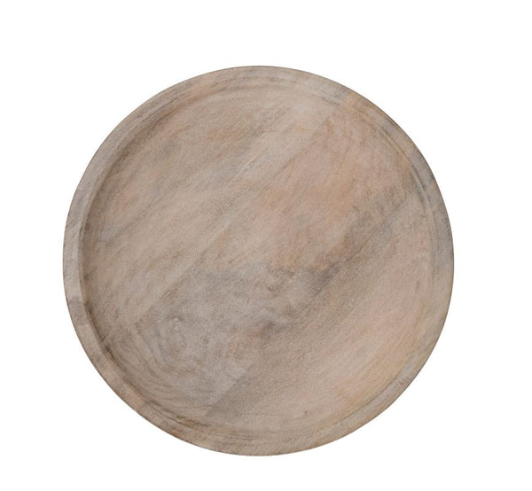 Mango Wood Footed Bowl