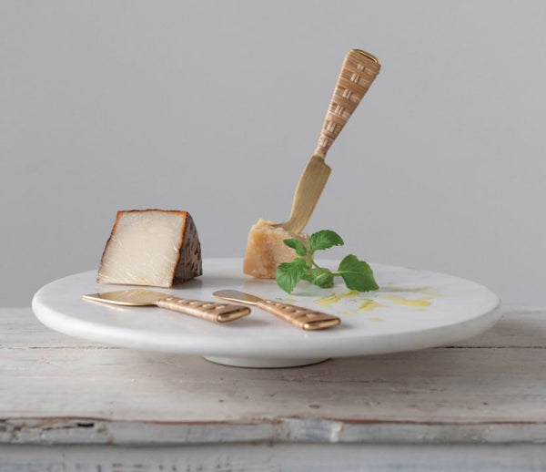 Cheese Knifes With Rattan Wrapped Handles