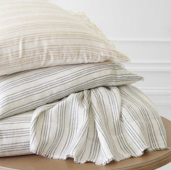 Lush Linen Slate Blue Stripe Sham