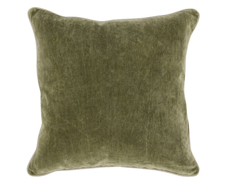 Moss Green Velvet 22" Pillow