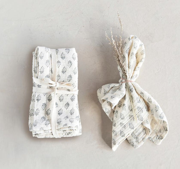 Floral Pattern Cotton Napkins
