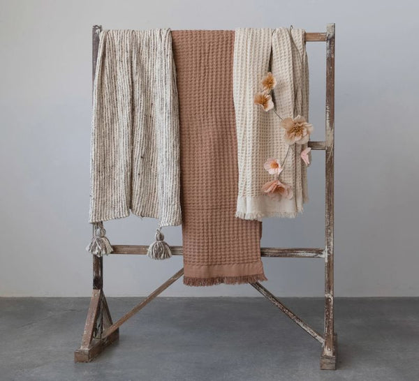 Cotton Waffle Weave Throw