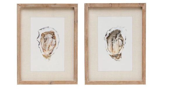 Wood Framed Oyster Art